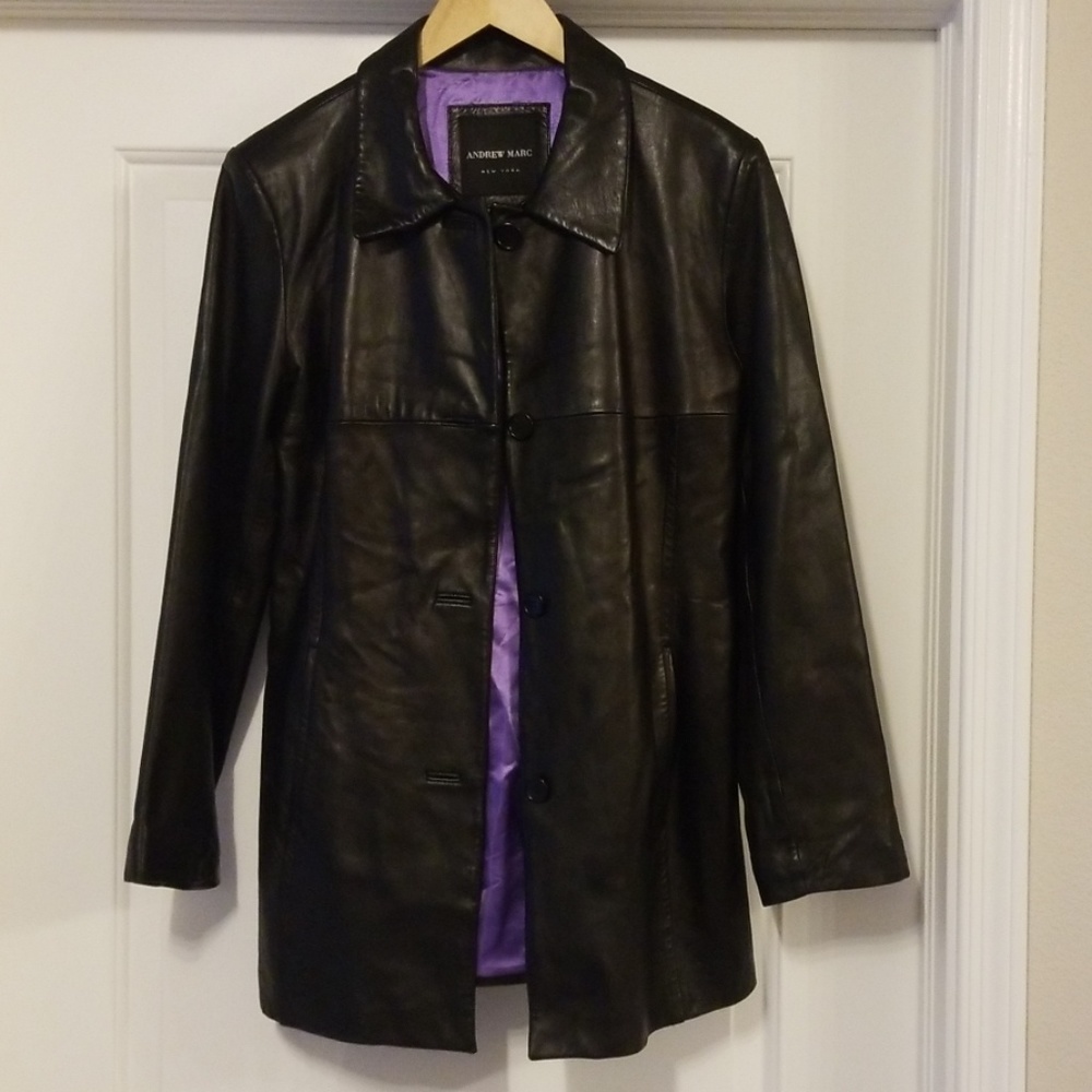 Women's Leather Andrew Marc Jacket Size L